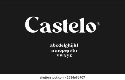 Castelo Font - Een verfijnd serif lettertype met elegante bochten en een verfijnd ontwerp. Het klassieke gevoel maakt het perfect voor luxe branding, high-end mode en formele uitnodigingen.