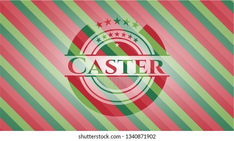 Caster christmas emblem background.