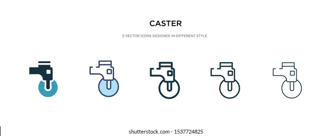 caster icon in different style vector illustration. two colored and black caster vector icons designed in filled, outline, line and stroke style can be used for web, mobile, ui