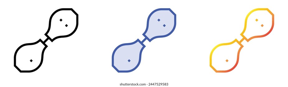 caster icon. Linear, Blue Fill and Gradient Style Design Isolated On White Background