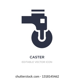 caster icon on white background. Simple element illustration from Transportation concept. caster icon symbol design.