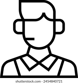 caster icon. Thin linear style design isolated on white background