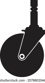 caster wheel icon on white background. office chair caster wheel sign. flat style. 