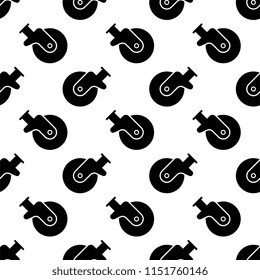 Caster Wheel Icon Seamless Pattern Vector Art Illustration