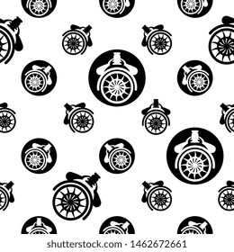 Caster Wheel Icon Seamless Pattern Vector Art Illustration