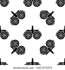 Caster Wheel Icon Seamless Pattern Vector Art Illustration