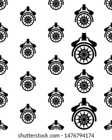 Caster Wheel Icon Seamless Pattern Vector Art Illustration