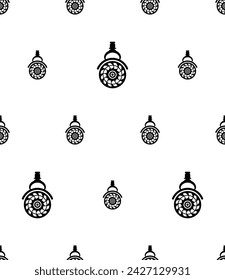 Caster Wheel Icon Seamless Pattern, Multipurpose Wheel Vector Art Illustration
