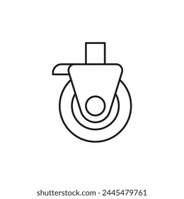 Caster wheel icon, template for graphic and web design. vector illustration