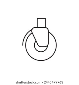 Caster wheel icon, template for graphic and web design. vector illustration