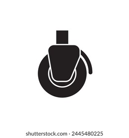 Caster wheel icon, template for graphic and web design. vector illustration