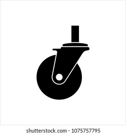 Caster Wheel Icon Vector Art Illustration