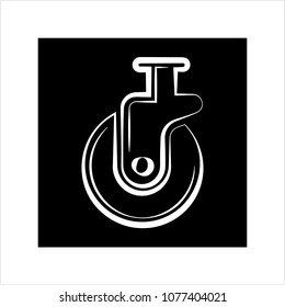 Caster Wheel Icon Vector Art Illustration