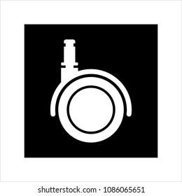 Caster Wheel Icon Vector Art Illustration