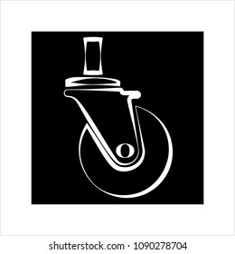 Caster Wheel Icon Vector Art Illustration