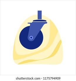 Caster Wheel Icon Vector Art Illustration