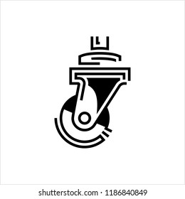 Caster Wheel Icon Vector Art Illustration