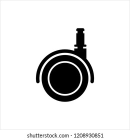 Caster Wheel Icon Vector Art Illustration