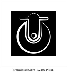 Caster Wheel Icon Vector Art Illustration