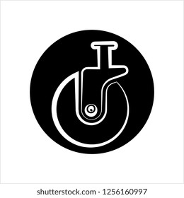 Caster Wheel Icon Vector Art Illustration