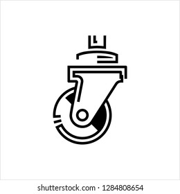 Caster Wheel Icon Vector Art Illustration