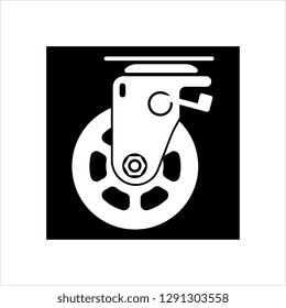 Caster Wheel Icon Vector Art Illustration