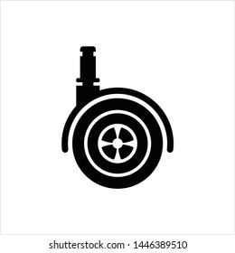 Caster Wheel Icon Vector Art Illustration