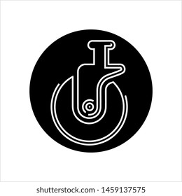 Caster Wheel Icon Vector Art Illustration
