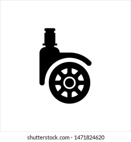 Caster Wheel Icon Vector Art Illustration