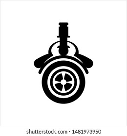 Caster Wheel Icon Vector Art Illustration