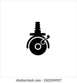 Caster Wheel Icon Vector Art Illustration