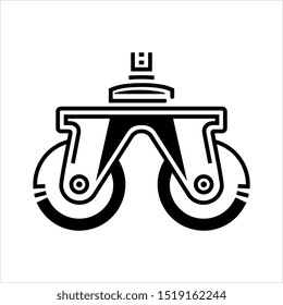 Caster Wheel Icon Vector Art Illustration
