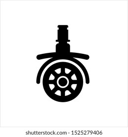 Caster Wheel Icon Vector Art Illustration