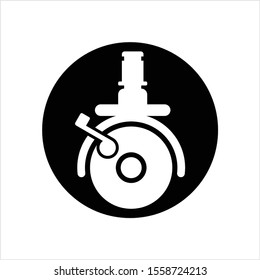 Caster Wheel Icon Vector Art Illustration