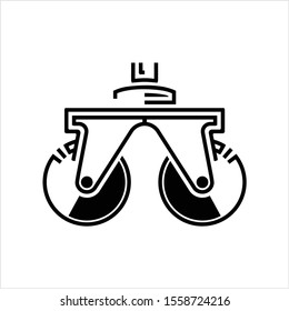 Caster Wheel Icon Vector Art Illustration