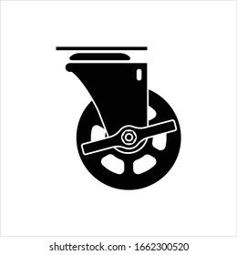 Caster Wheel Icon Vector Art Illustration