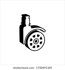 Caster Wheel Icon Vector Art Illustration