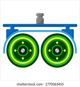 Caster Wheel Icon Vector Art Illustration