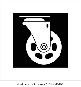 Caster Wheel Icon Vector Art Illustration