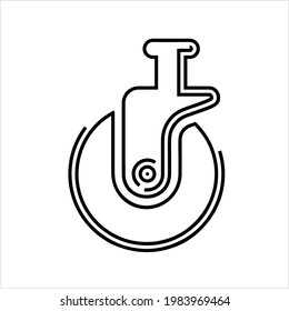 Caster Wheel Icon Vector Art Illustration