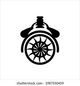 Caster Wheel Icon Vector Art Illustration