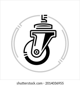 Caster Wheel Icon Vector Art Illustration