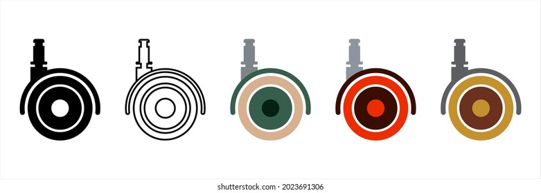 Caster Wheel Icon Vector Art Illustration