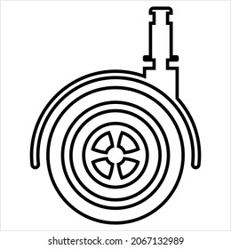 Caster Wheel Icon Vector Art Illustration