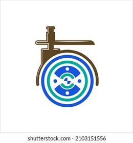Caster Wheel Icon Vector Art Illustration