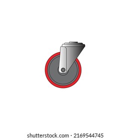 Caster Wheel - Icon Vector - Art Illustration