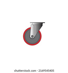 Caster Wheel - Icon Vector - Art Illustration