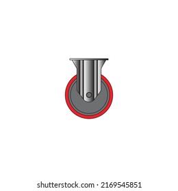 Caster Wheel - Icon Vector - Art Illustration