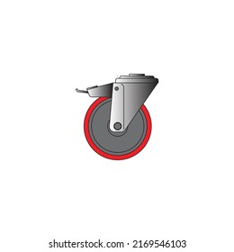 Caster Wheel - Icon Vector - Art Illustration