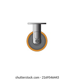 Caster Wheel - Icon Vector - Art Illustration